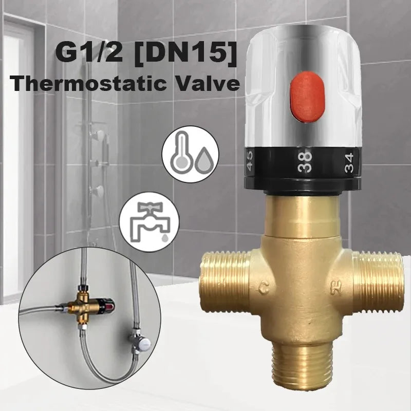Brass Thermostatic Shower Mixer – Auto Temp Control