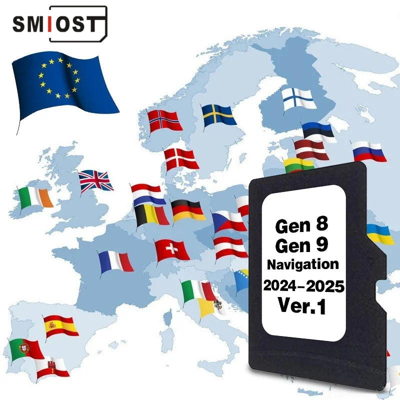 SMIOST Lexus Navigation TF Card 8GB - Europe Britain Maps CHINA / for Lexus GEN8-GEN9