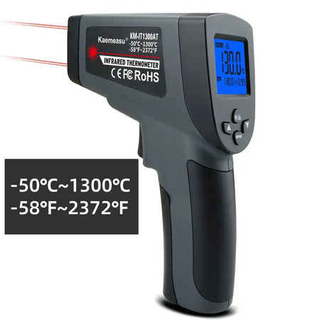 Infrared Thermometer Gun 50 to 1600C LCD Laser Pyrometer black 1300 / CHINA