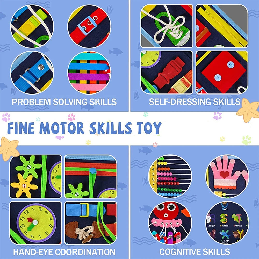 Kids Busy Board Toy &ndash; Improves Fine Motor Skills At Home