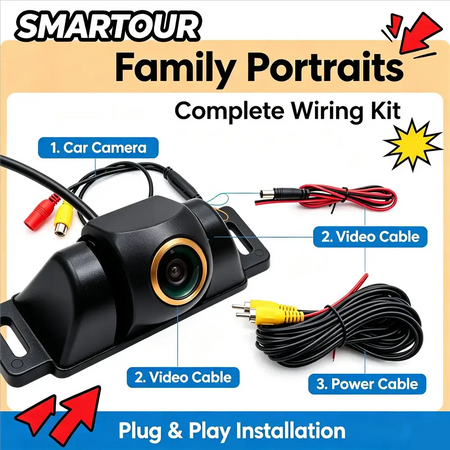SMARTOUR AHD 720P Universal Car Backup Camera Fisheye Wide Angle Waterproof Front Rear View Reverse Camera by InterCyprus Trading Ltd