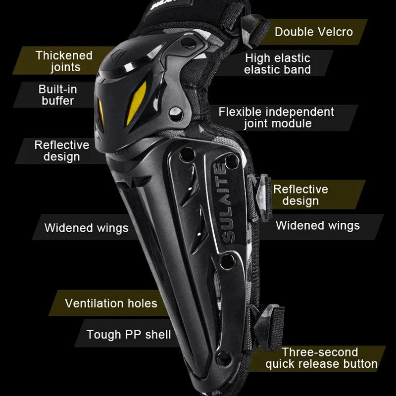 SULAITE Motorcycle Protective Gear Kit: Elbow &amp; Knee Pads