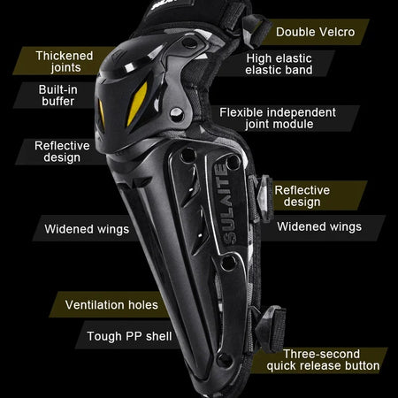 SULAITE Motorcycle Protective Gear Kit: Elbow &amp; Knee Pads