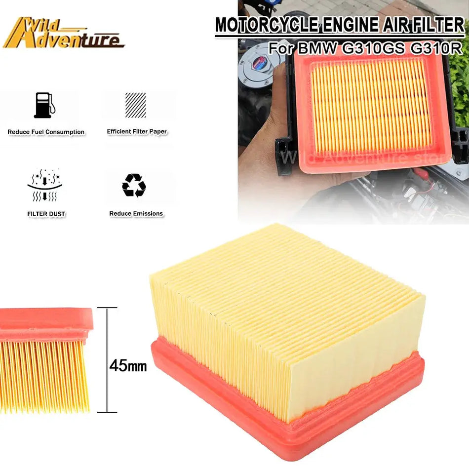 For BMW G310GS G310R G310 G 310 GS/R 310GS 310R 2017-2021 2022 Motorcycle Engine Air Cleaner Intake Filter Clean Cleaner Element by InterCyprus Trading Ltd