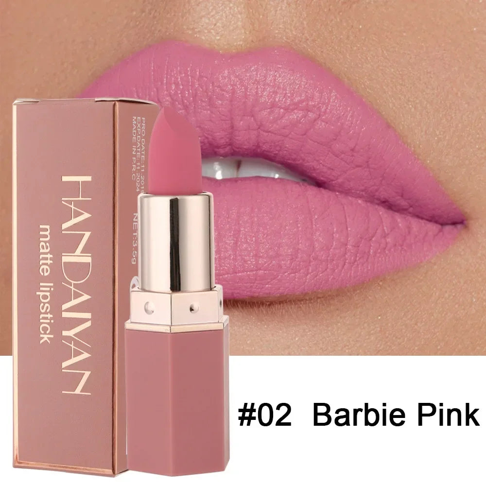 Matte 6-Colour Lipstick Set - Long-lasting, Waterproof 02 / Full Size