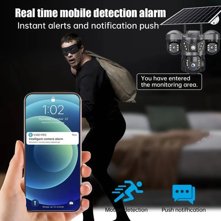 15MP 4G IP Solar PTZ Security Camera with 10x Zoom &amp; Auto Tracking