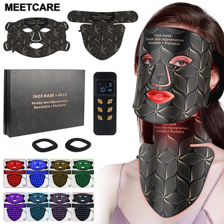 MEETCARE LED 8 Colors Face Mask &ndash; Advanced Near-Infrared Therapy for Anti-Aging and Skin Rejuvenation