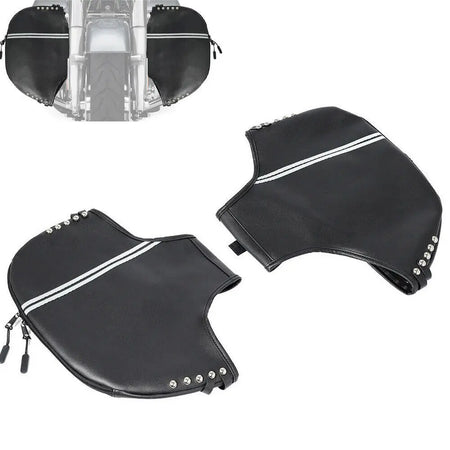Motorcycle Black Soft Lowers Chaps &ndash; Premium PU Leather Leg Warmers Default Title