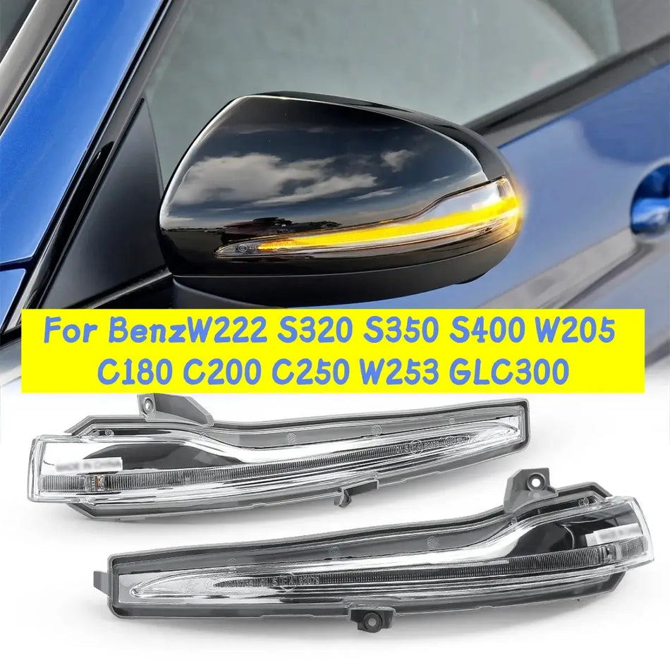 Amber Side Mirror Turn Signal Light For Mercedes-Benz W205 W222 C S GLC by InterCyprus Trading Ltd