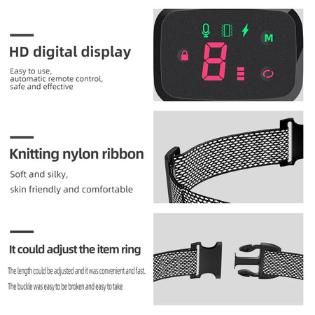 Smart Anti-Barking Dog Collar with HD Display and Waterproof Design