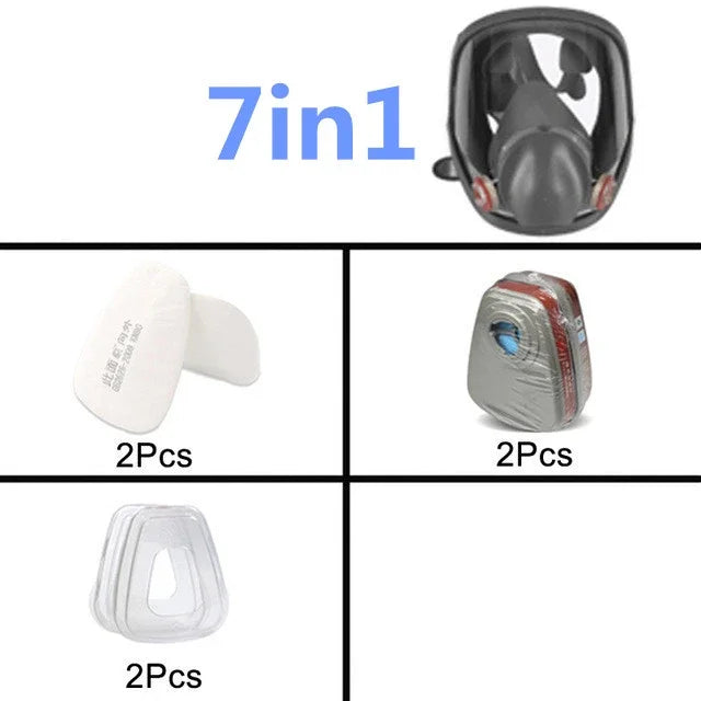 6800 Gas Mask &ndash; Anti-Fog Full Face Protection 7in1