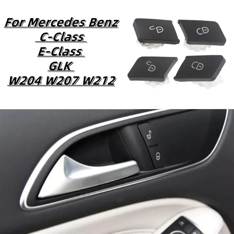 Front Door Lock Button Switch ABS For Mercedes-Benz C E Class W204 W207 W212 by InterCyprus Trading Ltd