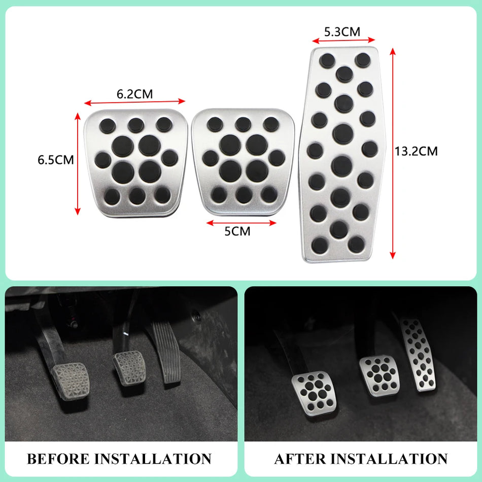Крышка для педальных накладок для Chevrolet Cruze, алюминиевый сплав, резина, МКПП, АКПП, совместима с Opel Mokka 2013–2015, Astra J
