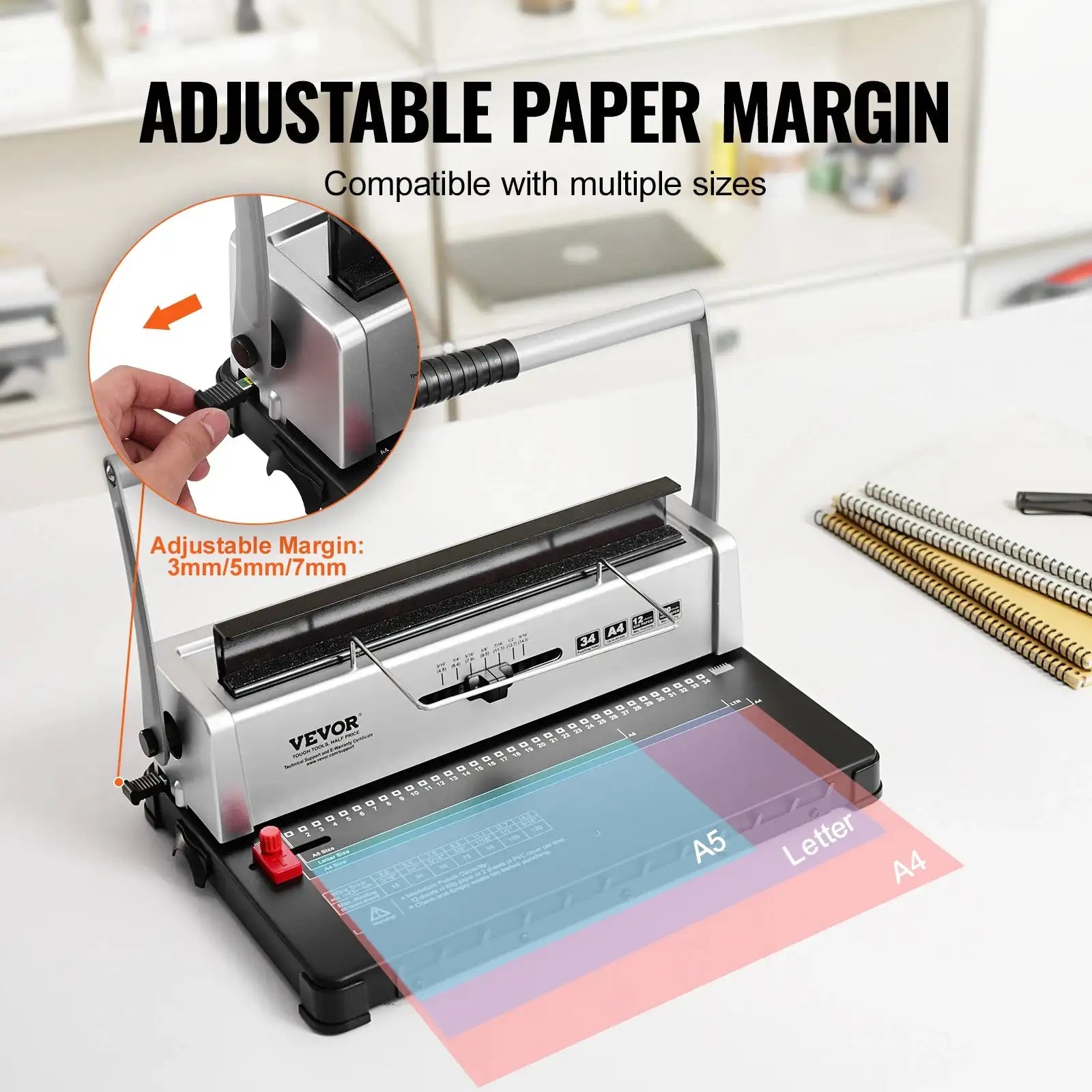 Coil Binding Machine 34 Hole 120Sheet Manual Binder