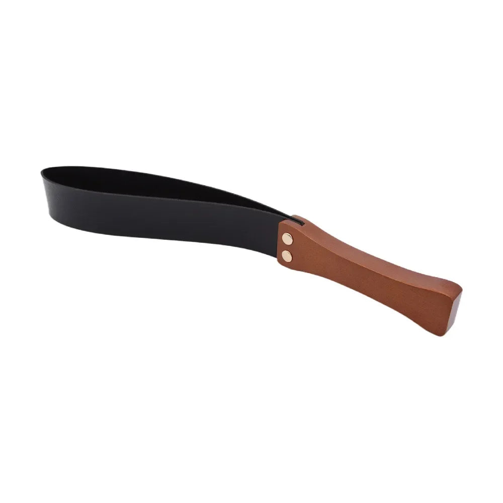 Wooden Handle Leather Whip &ndash; Handcrafted Wooden Grip