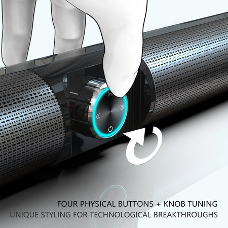 Speaker with rotary knob, TV wireless speaker, suitable for home theater/computer, enhanced bass, stereo surround sound