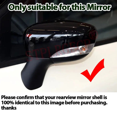 For Renault Lutecia 2013 2014 2015 2016 2017 2018 Rearview Side Wing Mirror Cover Cap Glossy Black Add-on M Style Shell by InterCyprus Trading Ltd