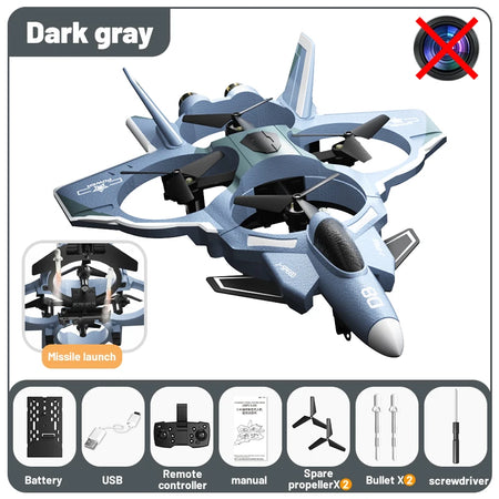 JJRC 2024 H121 Stunt Performance Drone - 8K Camera Foam Grey-Missile