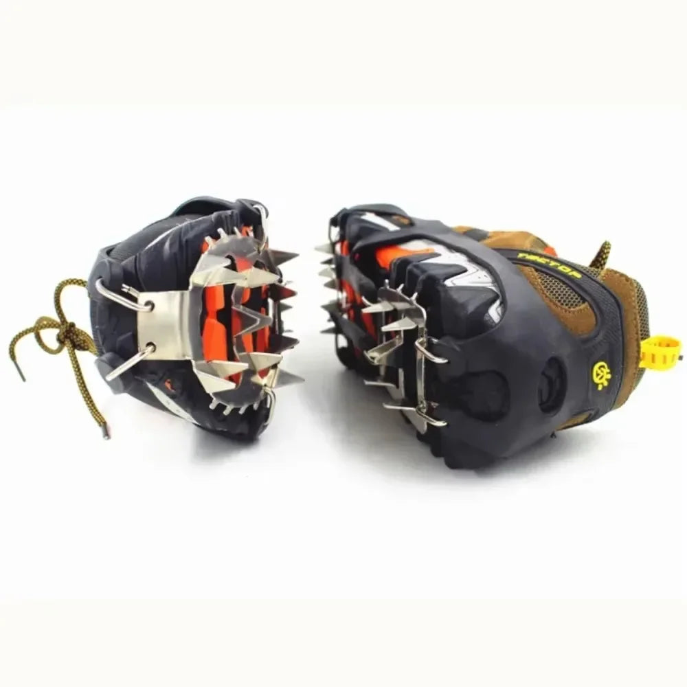 Professional Climbing Crampons with 18 Anti-Skid Studs for Winter Adventures