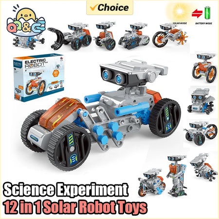 12-in-1 DIY Solar Robot Kit for Kids &ndash; STEM Educational Science and Engineering Toy