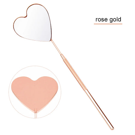 Stainless Steel Long Handle Eyelash Extension Checking Mirror AA286-03
