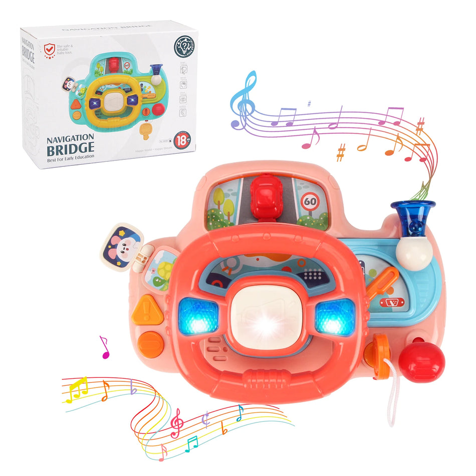 Coolplay Baby Simulation Driving Car &ndash; Interactive Music and Lighting Fun Pink with box