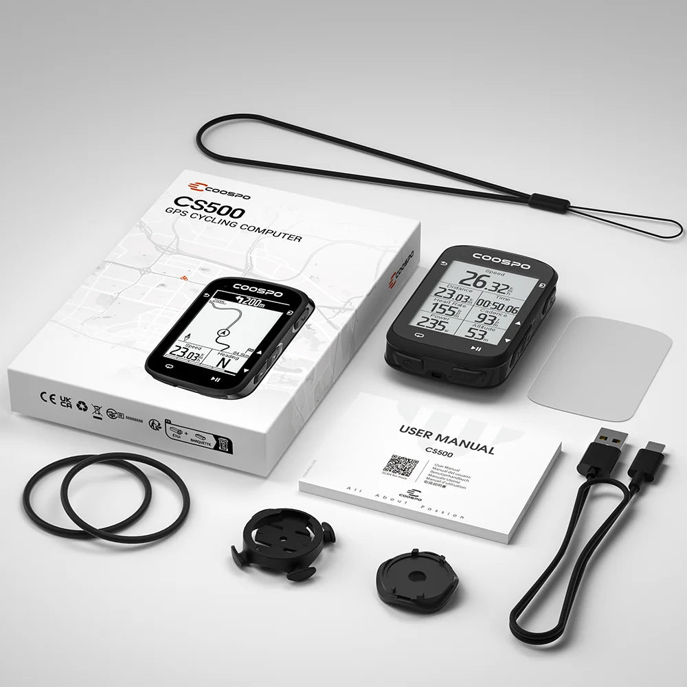 COOSPO CS500 Bike Computer &ndash; Bluetooth Enabled GPS Navigation