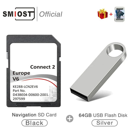 SMIOST Sat Nav Connect2 V6 SD Card 2021-2022 - UK EU Maps