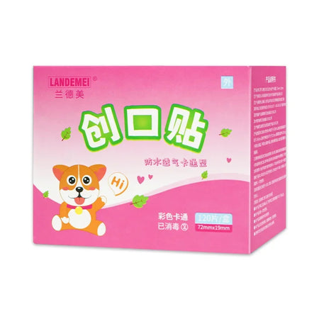 Cartoon Kids Bandage Waterproof Patches &ndash; Gentle On Skin Pink