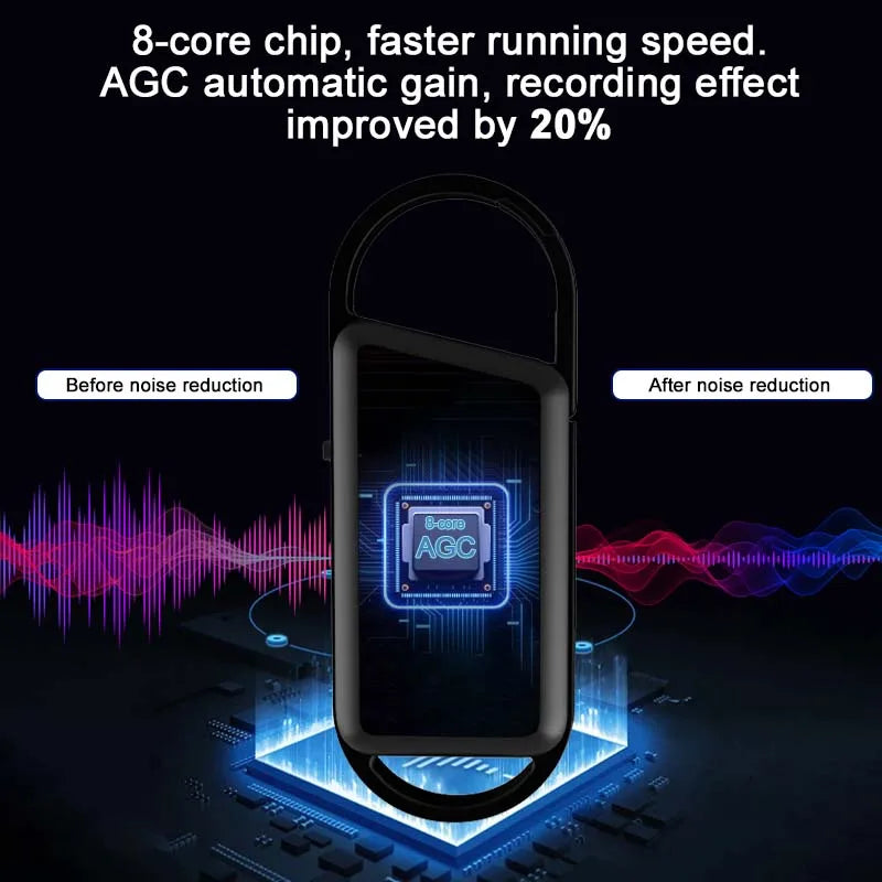 Keychain Mini Voice Recorder &ndash; One-Click Recording