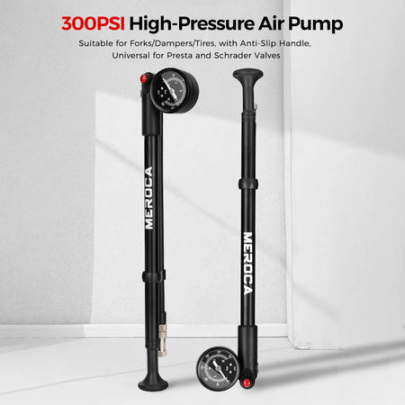 Lixada 300 PSI Mountain Bike Shock Pump - Anti Slip Handle