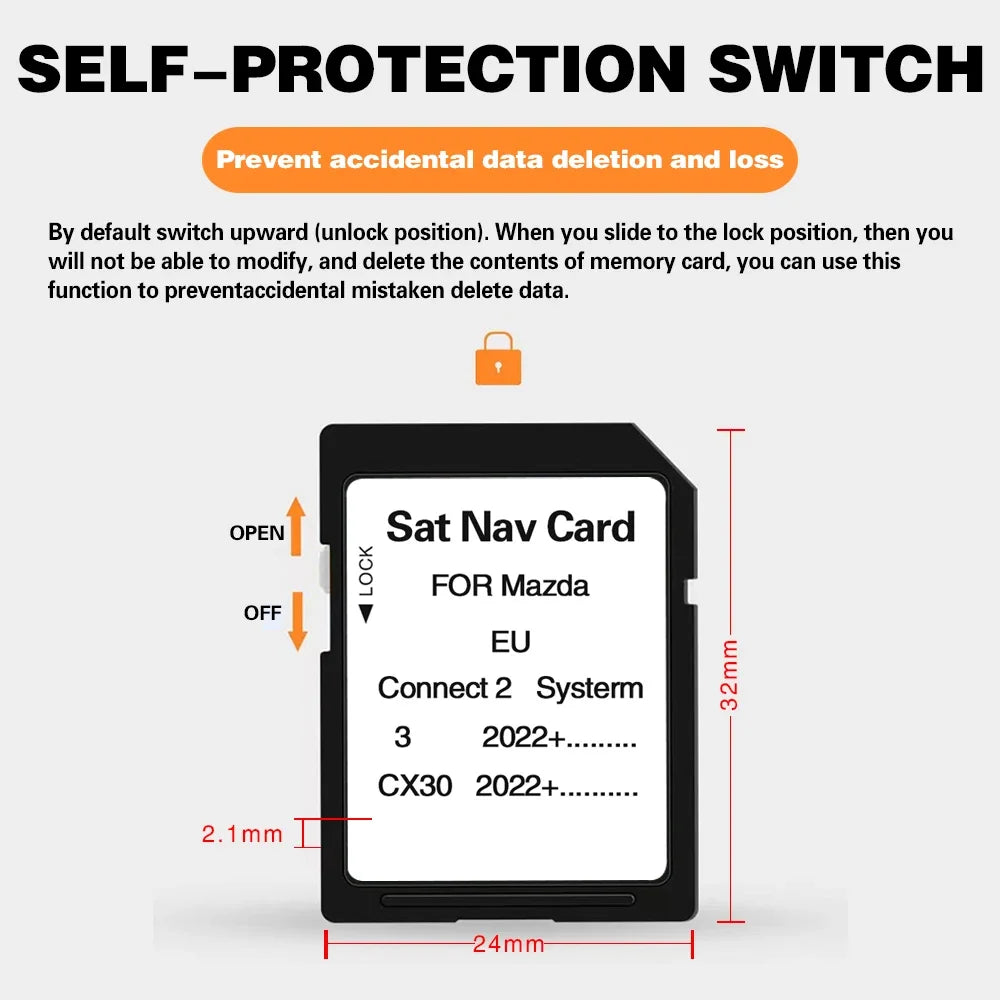 Mazda 3 CX30 GPS SD Navigation Card 2022 Update &ndash; New Maps