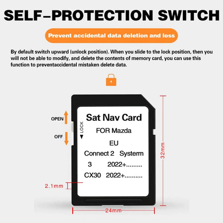 Mazda 3 CX30 GPS SD Navigation Card 2022 Update &ndash; New Maps