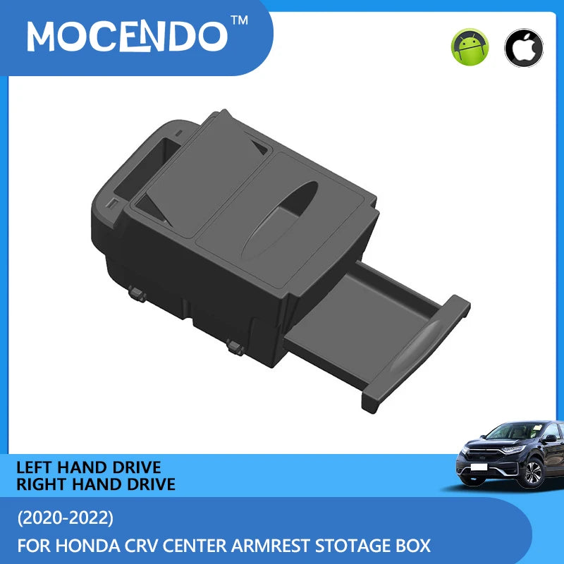 Boîte de rangement pour accoudoir de console centrale en plastique pour Honda CR-V 2017-2021