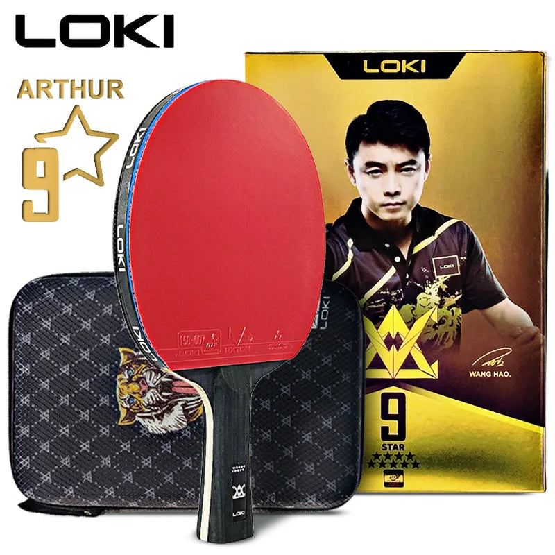 Racchetta da tennis da tavolo offensiva in carbonio Loki Arthur 9 Star