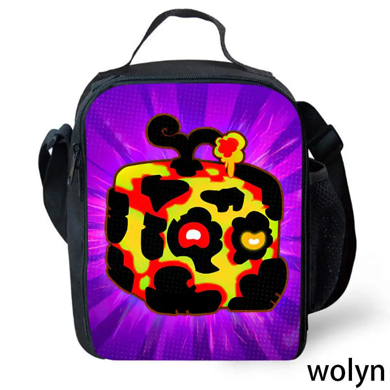 Wolyn Customisable Anime Fruit Lunch Bag &amp; Backpack for Kids Color002 / CHINA