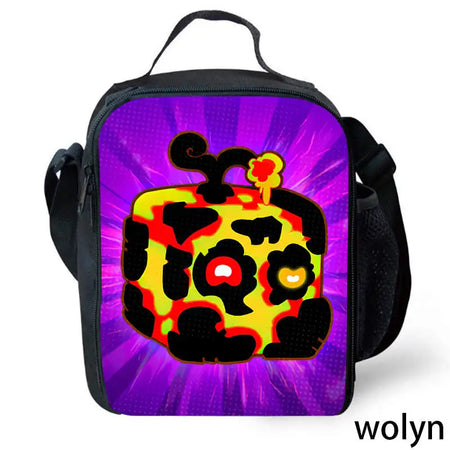 Wolyn Customisable Anime Fruit Lunch Bag &amp; Backpack for Kids Color002 / CHINA