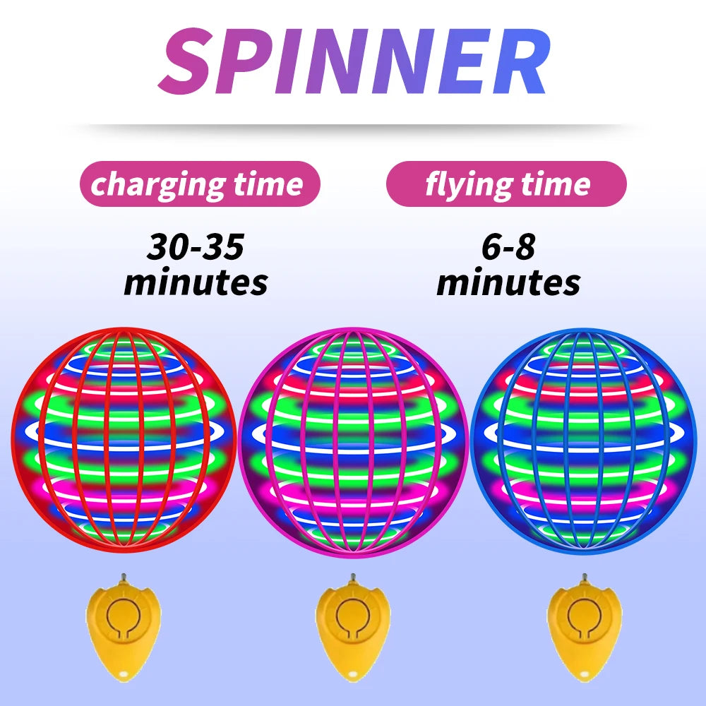 Flying Ball Spinner Toy &ndash; 360 Degree Rotating LED Fun