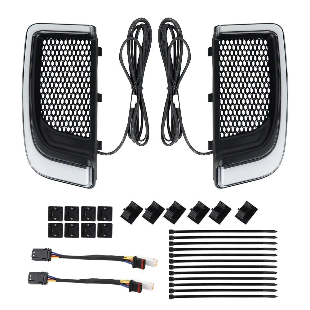 Motorcycle LED Fairing Lower Grills Turn Signal Light Running Light for Touring Street Road Gilde 2014-2020 by InterCyprus Trading Ltd