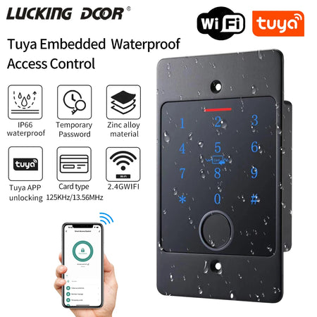 Tuya Fingerprint Access Control - Waterproof WiFi Door