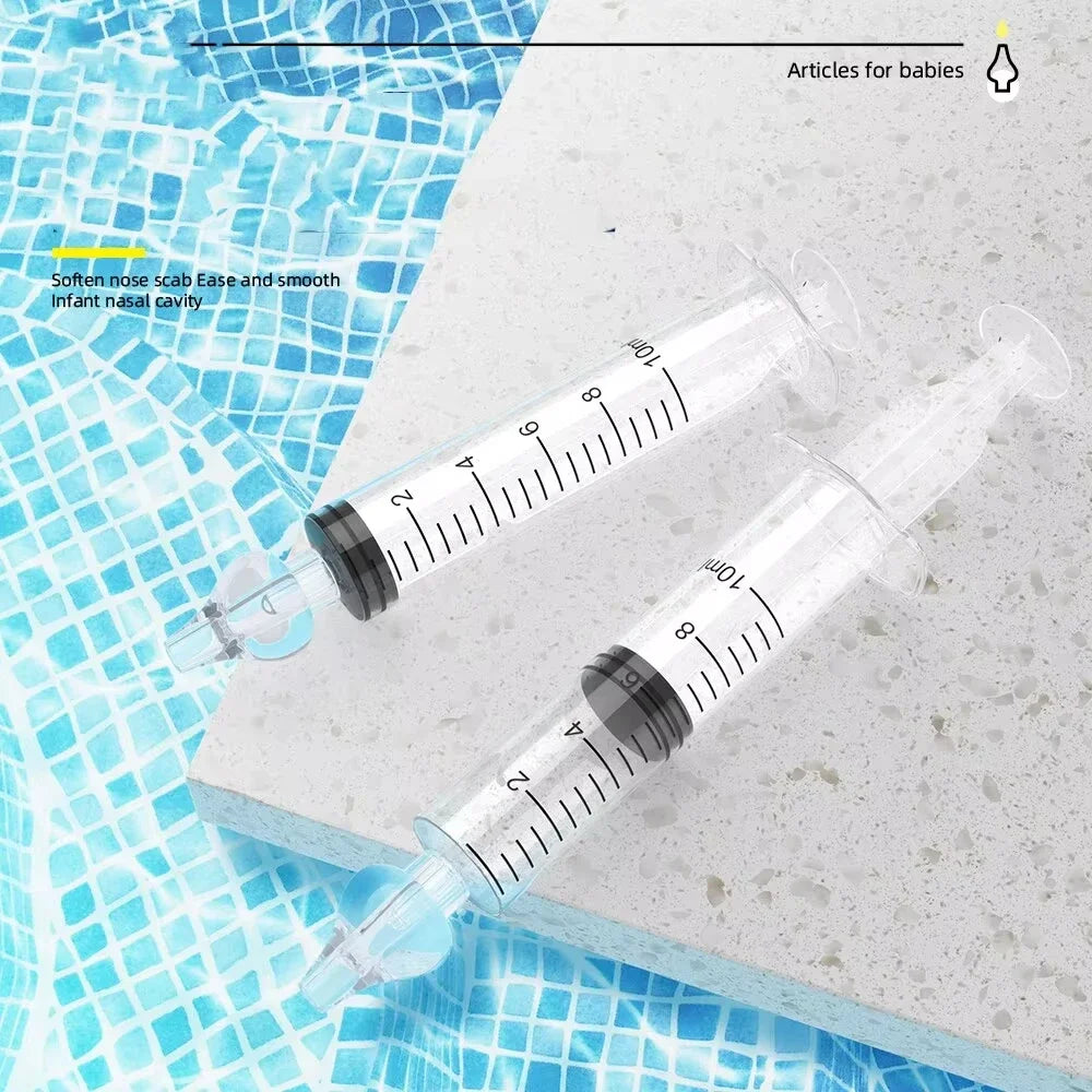 2Pcs Infant Nasal Aspirator Cleaner with 10ML Syringe &ndash; Baby Care Tools