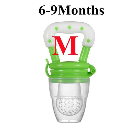 DHDH Baby Fruit and Vegetable Teether Silicone Pouches for Infants Green-M