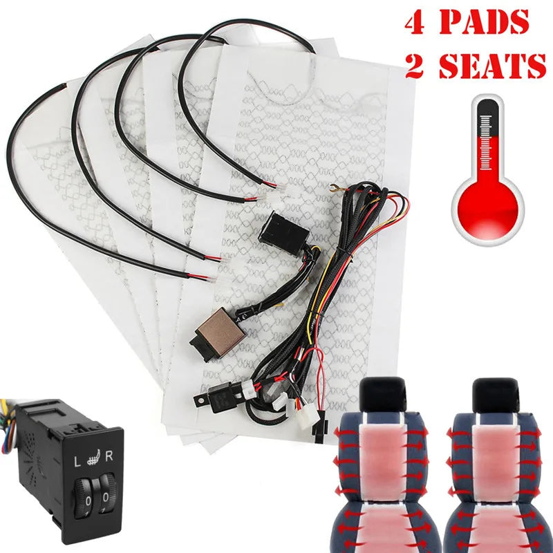 Funda de cojín calefactable para asiento de coche de 12V con calefacción de múltiples niveles para el asiento del conductor