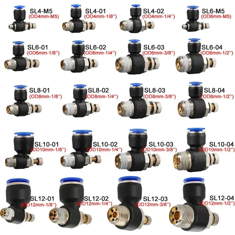 SL Throttle Valve 4 6 8 10 12mm Pneumatic &ndash; Fast Connection
