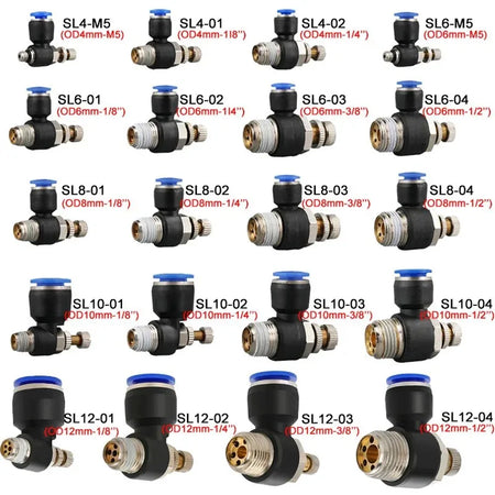 SL Throttle Valve 4 6 8 10 12mm Pneumatic &ndash; Fast Connection