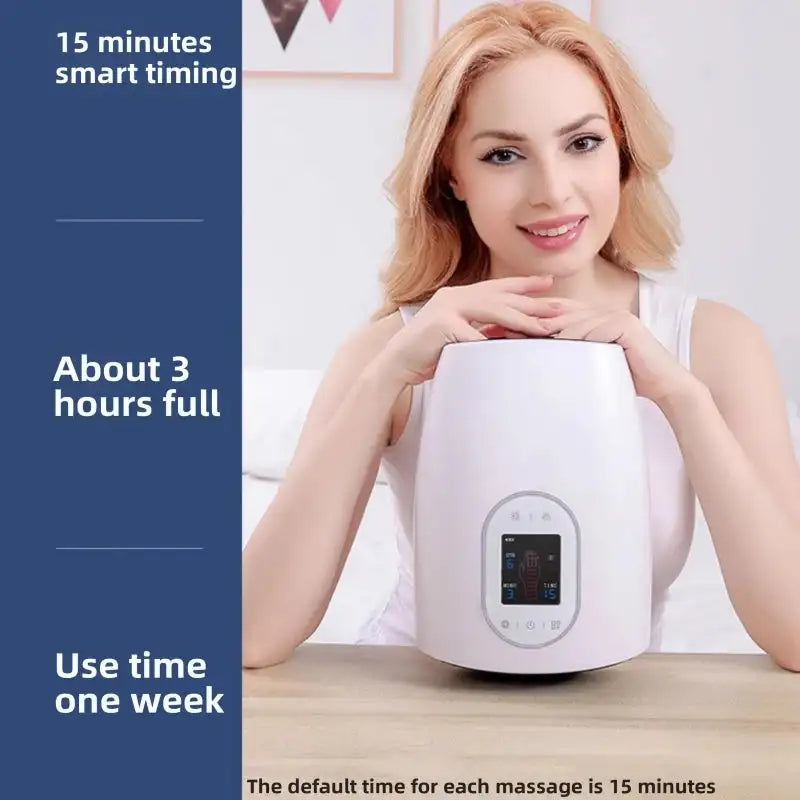 Elektrisk Handmassageapparat Med Luftkudde Värmekompress Och 3 Läge