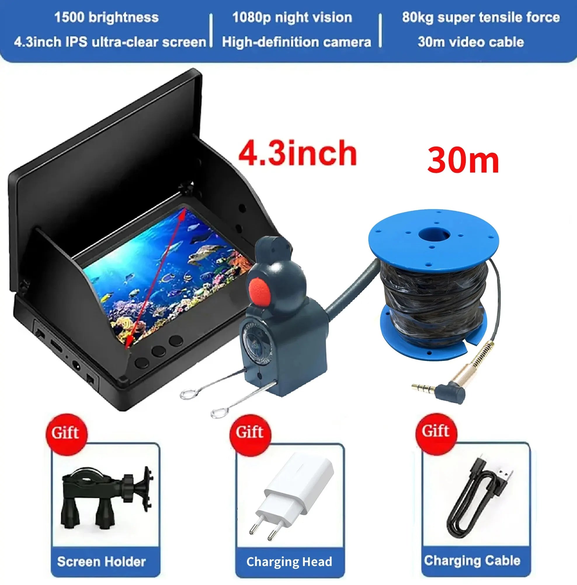 ZS032 - Underwater 220 Degree Night Vision Fishing Camera 30m