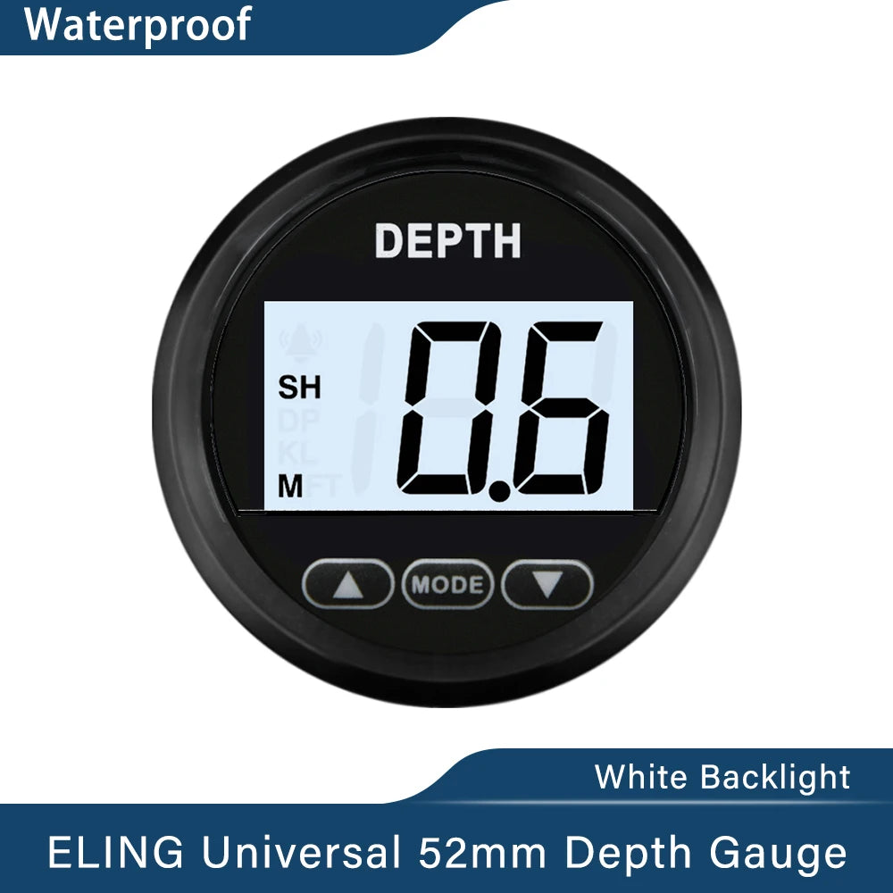 ELING 52mm Digital Depth Gauge Indicator &ndash; With Transducer