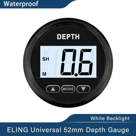 ELING 52mm Digital Depth Gauge Indicator &ndash; With Transducer