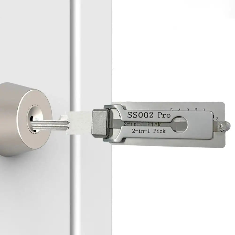 2 In 1 Stainless Steel Key Decoder Precision Hook Pickup